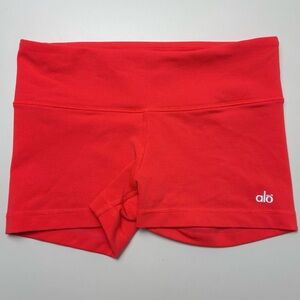 Alo Yoga Bike Shorts, Neon Orange, size small
